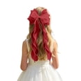 thumbnail image 6 of Bmisegm Headwear for Girls Elegant Triple Layer Bow Flowing Ribbon Bridal Hair Clip for Wedding Occasions Headbands _001, 6 of 6