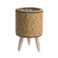 thumbnail image 1 of JIEMUCES Rattan Woven Planter Pot Indoor Outdoor Flowerpot with Legs Handmade Cactus Succulent Plants Holder Container Home Balcony Garden Decoration, 1 of 8