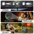 thumbnail image 6 of 16000mAh/59200mWh Emergency Radio with Bluetooth 5.3-Hand Crank Weather Radio with Battery Powered and Fast Charging, NOAA/AM/FM Portable Solar Radio with SOS Alert Flashlight, Outdoor Survival Gear, 6 of 7