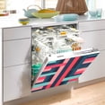 thumbnail image 2 of Yayeee Magnetic Dishwasher Cover for The Front Decoration Home Kitchen Machine Sticker Protector, Navy Blue Stripes, 2 of 6