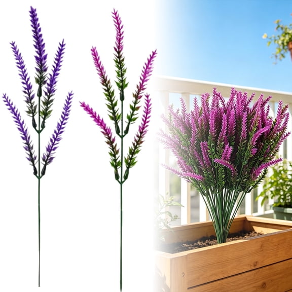 SUYOLL Elegant Faux Lavender Arrangement Realistic Artificial Flower For Home Living Room Bedroom Wedding Decor