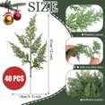 thumbnail image 2 of Duslogis 40 Pcs Christmas Artificial Pine Branches Faux Cedar Picks Floral Sprays 12 x 5.5 Inch Greenery Stems Pine Needles Twig for Xmas Vase Filler Home Garland DIY Wreath Decor (Green), 2 of 7