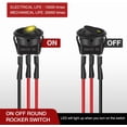 thumbnail image 5 of Nilight 8PCS 12V-24V 20A Yellow LED Round Rocker Toggle Switch 3 Pin SPST ON Off with 16AWG Pre-Soldered Wires for Car Truck Boat Marine, 5 of 9