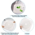 thumbnail image 7 of MINKUROW Square Drain Cover for Shower 5.7-inch TPR Drain Hair Catcher Flat Silicone Plug for Bathroom and Kitchen Grey/White Filter Shower Drain Protection, 7 of 7