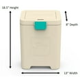 thumbnail image 3 of PawPail Dog Poop Trash Can, for Outdoor Use, Includes 200 Poop Bags for Dogs, Carbon Air Filter and DualVent Technology for Odor Control, UV & Weather Resistant Heavy Duty Waste Bin, 3 of 14