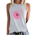 thumbnail image 2 of Leesechin Ladies Breast Cancer Shirts Butterfly Pink Ribbon Graphic Awareness Tee Tops, 2 of 5