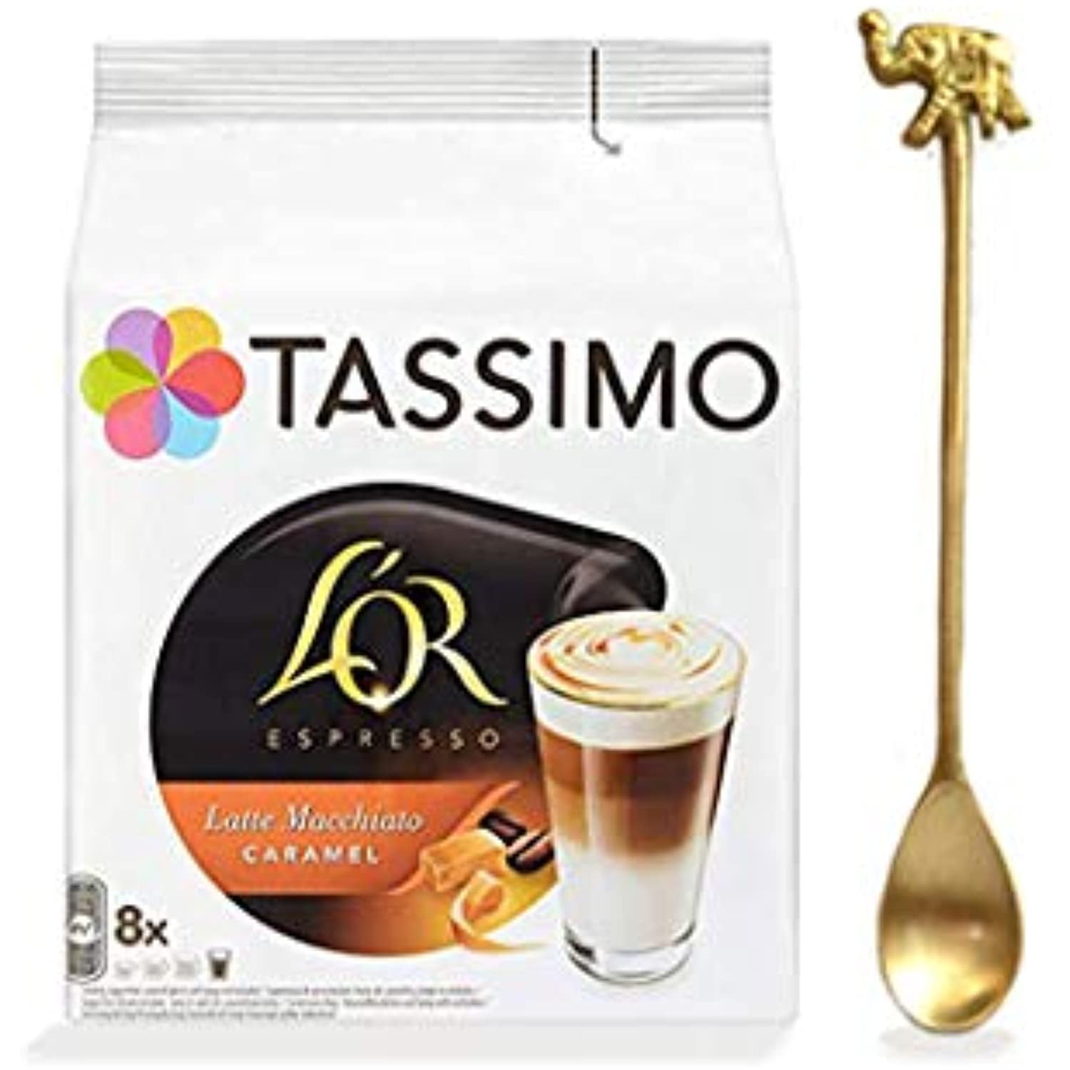  Tassimo Coffee T Discs - T-disc - Cápsulas - Cápsulas - 44  sabores para elegir - Latte Macchiato Caramel : Comida Gourmet y Alimentos
