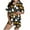 Black-A, variant on SwiftWear Spooky & Sweet Halloween Pajama Set for Women - Short Sleeve Sleepwear & Lounge Set, Ghost Bat Pumpkin Print Top with Shorts White
