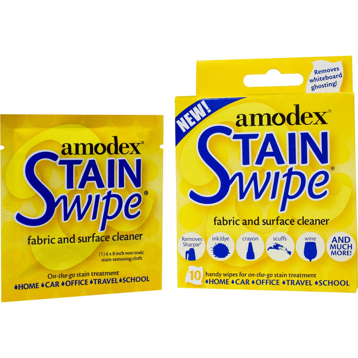 Amodex Stain Swipe Surface Cleaner Towelettes 10/Pkg- 