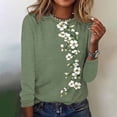 thumbnail image 5 of Josdec Women's Floral Print Long Sleeve Shirts Round Neck Casual Basic Tee Dressy Stretch All Season Loose Blouse Tops S-5XL, 5 of 7