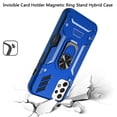 thumbnail image 3 of Phone Case for Samsung Galaxy A33 5G Wallet Case Hybrid Ring Stand with Invisible Credit Card Holder Heavy Duty Shockproof Rugged Cover for Galaxy A33 5G - Blue, 3 of 6