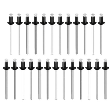 

Uxcell 4mm x 6.4mm Nylon Blind Rivets for PC Board Bumper Trim Retainer Black 25Pack