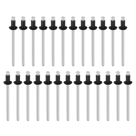 

Uxcell 4mm x 6.4mm Nylon Blind Rivets for PC Board Bumper Trim Retainer Black 25Pack