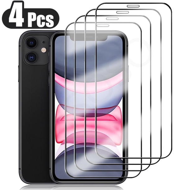 4 piezas de vidrio protector de cubierta completa para iPhone 14 11 12 13 Pro Max Protector de pantalla para iPhone XS XR 8 Plus película de vidrio templado Tan Jianjun unisex