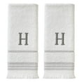 thumbnail image 1 of Toalla de mano SKL Home Casual Monogram, 100% algodón, 16 x 26 cm, color blanco, 1 of 5