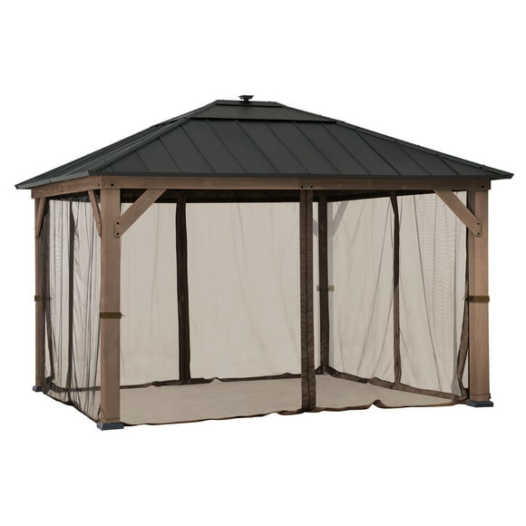 SUNJOY Moustiquaire Filet pour gazebo de 11 pi × 13 pi