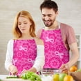 thumbnail image 3 of Pink Ribbon Apron-Garden Aprons for Women with Pockets-Cotton Linen Waterproof Kitchen Cooking Gardening Aprons Adjustable for Kitchen,Cooking,BBQ and Salon 32"x27", 3 of 7