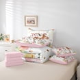thumbnail image 6 of jejeloiu Farm Animal Horse Twin Bedding Sets 7-Piece,Colorful Flower Bedding Comforter Set,Gold Glitter Print Sheet Sets For Girls,Super Cozy Room Decor Reversible, 6 of 8
