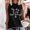 Black, variant on Womens Spring Tops Gray Quotes Sleeveless Crew Neck Casual Tank Tops Tank Top XXL
