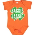 thumbnail image 3 of Inktastic St. Patrick's Day Shamrock Logo Weathered Sassie Lassie Boys or Girls Baby Bodysuit, 3 of 5
