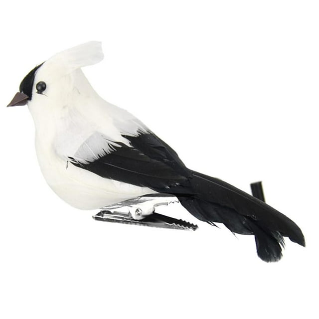 koolsoo 1 Piece Realistic Feathered with Clip, Crafts for Garden Parties Lawn Decor Option3 B