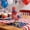 B, variant on Independence Day Decorative Figurine – Flag Striped Turkey & Cute Chick Figurine for Holiday Home Decor – Perfect for Front Door, Living Room, and Garden Decoration
