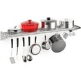 thumbnail image 2 of GloryStar Kitchen Storage Rack and Organization, Stainless Steel Metal Wall Shelf with 10 S Hooks, 2 of 6