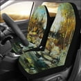 thumbnail image 2 of ZHANZZK Set of 2 Car Seat Covers Pcs Rocks and Stream in Forest Universal Auto Front Seats Protector Fits for Car,SUV Sedan,Truck, 2 of 4
