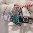 thumbnail image 3 of Creative Luxury 3D Retro Camera Phone Case for Iphone 14 13 12 11 Pro Max 14plus Cute  Soft Tpu Phone Case Lanyard Back Cover FJH, 3 of 7