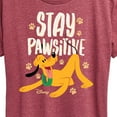 thumbnail image 3 of Disney Classics - Cats & Dogs - Stay Pawsitive - Women's Short Sleeve Graphic T-Shirt, 3 of 5