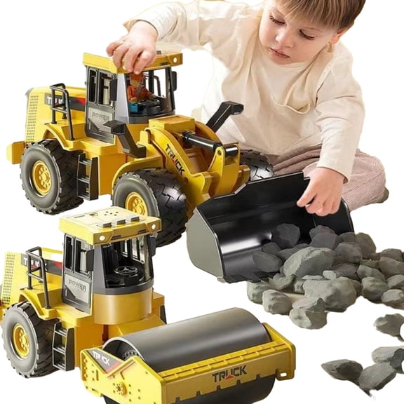 Esaierr Kids Alloy Car Toys , Toddler Heavy Duty Roller Bulldozer Car Toys Boys Educational Toys Gift for 3-8 th