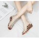 thumbnail image 2 of Womens Gladiator Sandals Zipper Strappy Wedge Sandal Roman Shoes Black, 2 of 4