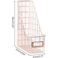 thumbnail image 2 of Nordic Wrought Iron File Holder Desk Shelf Magazine Book Storage Rack Organizer, 2 of 4