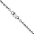 thumbnail image 3 of Solid 14K White Gold 2.2mm Regular Rope with Lobster Lock Chain - 26", 3 of 8