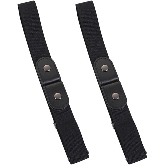 2 PCS Kids Elastic Belts ，Adjustable No-Buckle Stretch Belts for Boys & Girls, Flat Square Buckle-Free Design for Jeans, Pants, Shorts & Dresses (Ages 2-15)