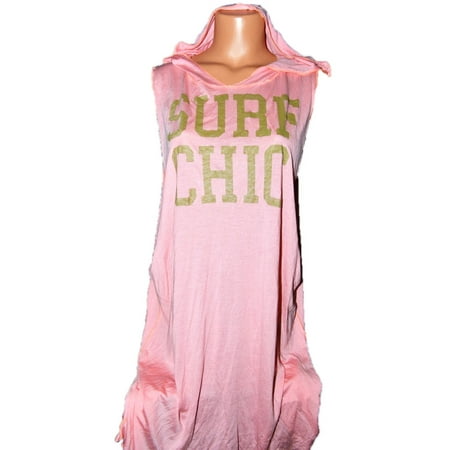 Victoria's Secret 100% Modal Surf Chic Hooded Swim Cover-Up Coral