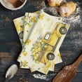 thumbnail image 6 of Lemon Truck Kitchen Towels Set of 2, Water Absorbent Dish Towel, Summer Tropical Lemon Fruits Yellow Decorative Hand Towels - Quick Drying Cloth for Cooking Baking, 18x28 Inch, 6 of 8