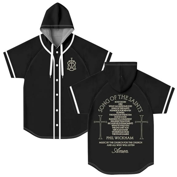 Phil Wickham Song Of The Saints Album Merch Hooded Baseball Jersey Short Sleeve Shirt Women Men Crewneck Tee