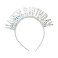 thumbnail image 4 of Diadema de , diadema de , aro para el pelo, broche, Tiara de cumpleaños brillante, corona de cumpleaños para fiesta , argén, 4 of 8