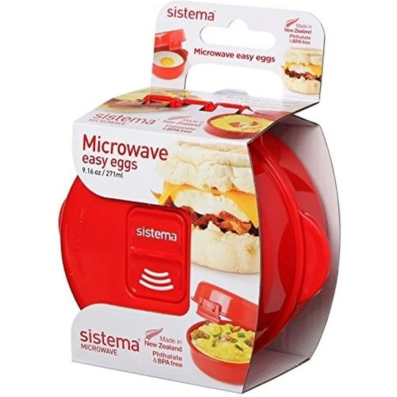 Sistema Microondas Utensilios de Cocina Easy Eggs, Rojo, 9.1 Sistema Sistema