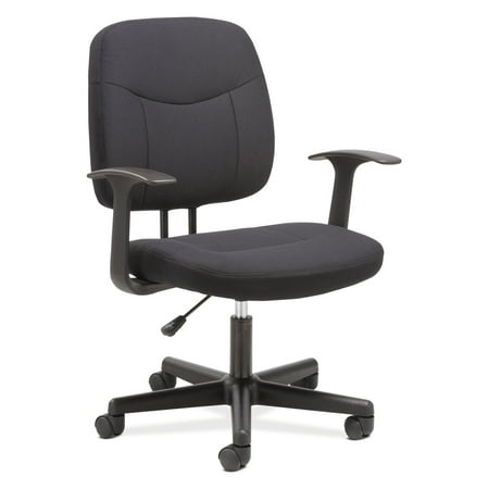 - Sadie Task Chair-Fixed Arm Computer Chair for Office Desk, Black (HVST402)
