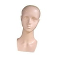 thumbnail image 4 of Cabeza de maniquí calva femenina, sombrero, exhibición, busto, peluca, modelo, soporte para cabeza Piel, 4 of 9
