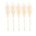 thumbnail image 2 of 5PCS Faux Pampas Grass Large 27""""/70CM Tall Artificial Pompous Grass Branches Stems Plants Floor Vase Filler for Decor Flower Arrangement , beige, 2 of 10