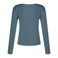 thumbnail image 4 of GJSYRH Womens Cotton Long Sleeve Shirts V Neck Slim Fit Tops Basic Tees Going Out Outfits, 4 of 4