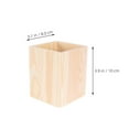 thumbnail image 2 of 4 Pcs Wooden Storage Bucket Nice Holder Unfinished Stationery Holder Desktop Organizer Pen Cup Office, 2 of 6