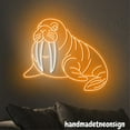 thumbnail image 2 of Handmadetneonsign Walrus Neon Sign, Walrus Led Sign, Walrus Neon Light, Sea Animal Led Light 71368, 2 of 4