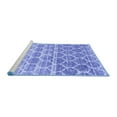 thumbnail image 2 of Ahgly Company Machine Washable Indoor Round Abstract Blue Contemporary Area Rugs, 7' Round, 2 of 4