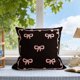 thumbnail image 4 of Funda de almohada con lazo | Funda de almohada decorativa de tela flocada | Cojín para sofá cama de 45 x 45 cm | Cremallera desmontable | Para uso en interiores y exteriores, 4 of 6