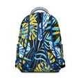 thumbnail image 3 of Summer Beach Backpack Hawaiian Print, Jungle Leaves, Exotic Floral School Bag Colorful Students Travel Backpack, 3 of 6