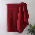 thumbnail image 4 of Superior Egyptian Cotton Absorbent Burgundy Bath Sheet Set of 2, 4 of 15